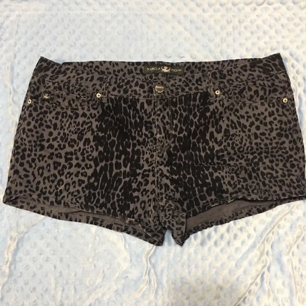 Torrid Black Leopard Shorts